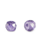 Cubic Zirconia beads Disc 2x3mm Dark purple